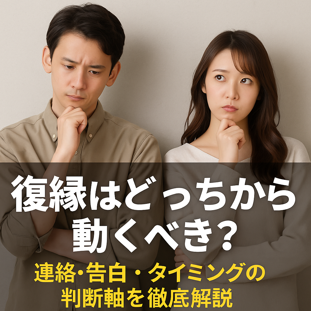 復縁はどっちから動くべき？連絡・告白・タイミングの判断軸を徹底解説